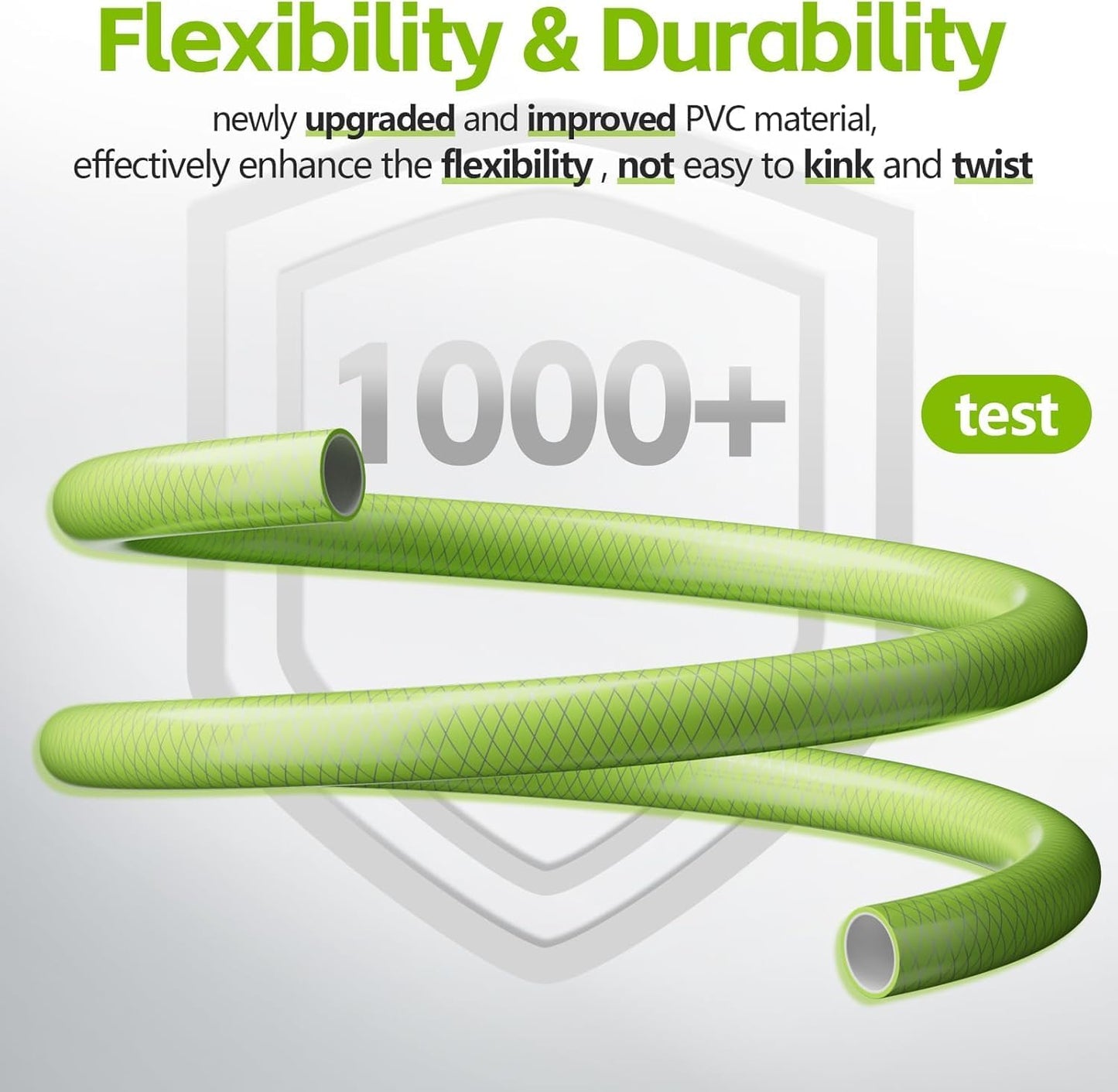 1/2 In Flexible Garden Water Hose , Heavy Duty, Lightweight and Leak-Proof,25/50/75/100 Ft