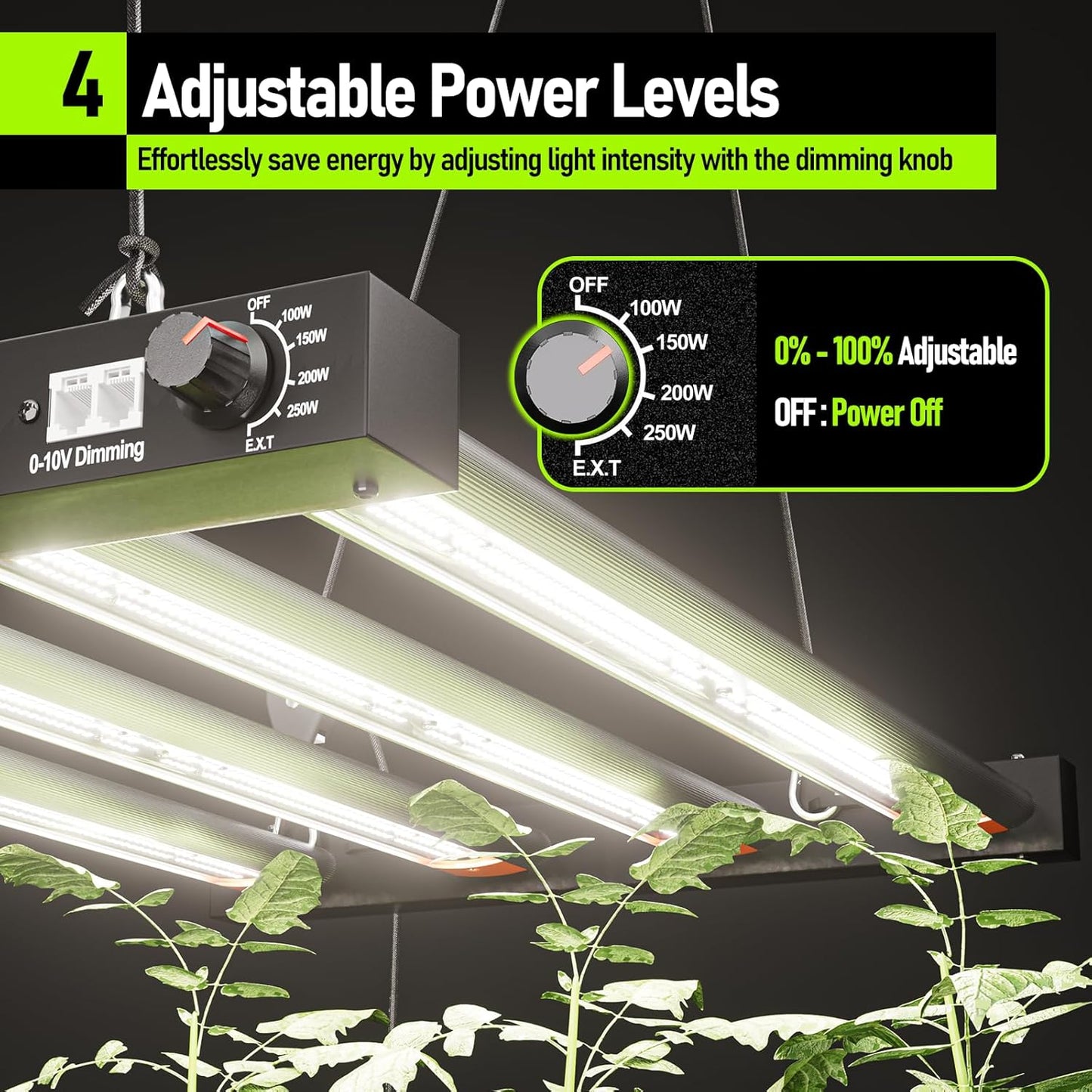 32"x32"x63" Grow Tent Kit Complete System with 250W Full Spectrum LED Dimmable Grow Light, Adjustable Speed Ventilation System
