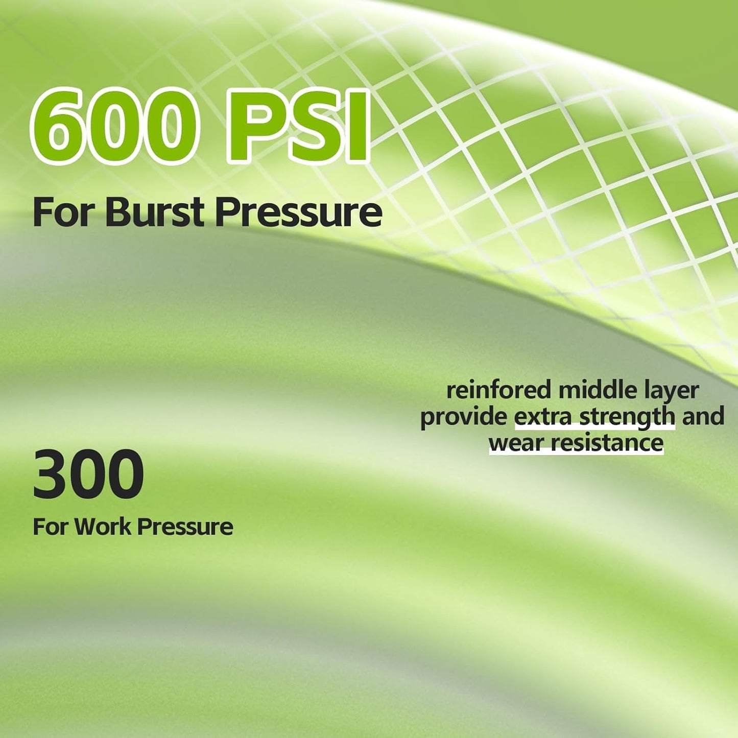 1/2 In Flexible Garden Water Hose , Heavy Duty, Lightweight and Leak-Proof,25/50/75/100 Ft