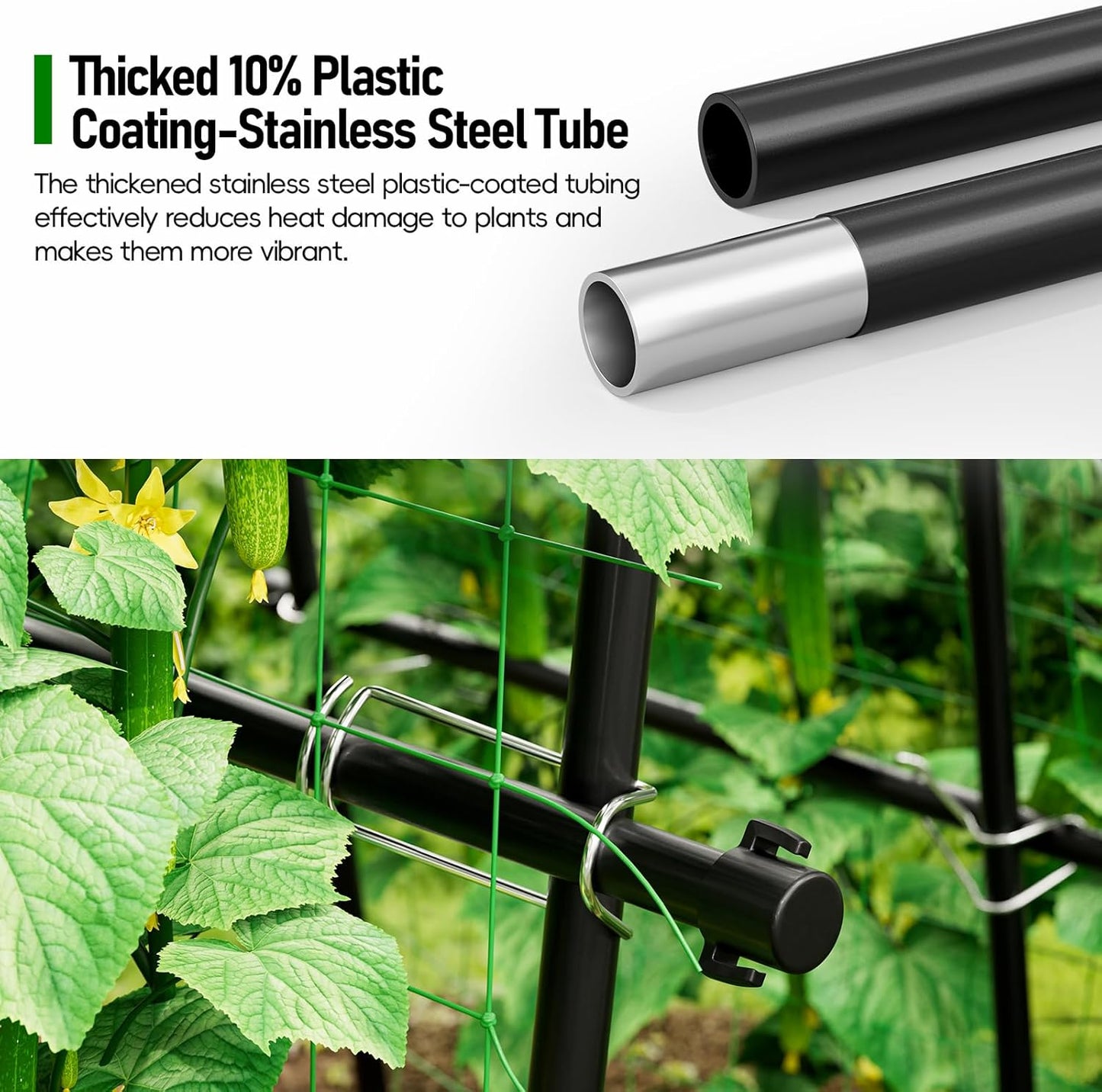 Garden Arch Trellis 88.58" Extra Tall for Climbing Plants Outdoor