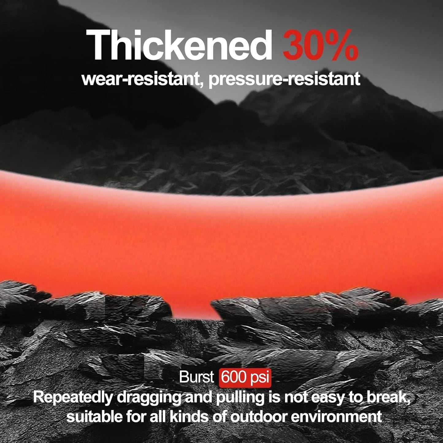 5/8" Garden Hose with 360° Rotating Grip, No Kink, Anti-UV, Heavy Duty, Flexible Water Pipe with 3/4'' Brass Fittings