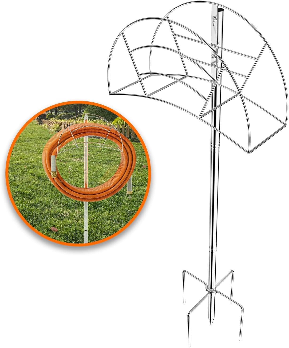 Stainless Steel Metal Garden Hose Rack