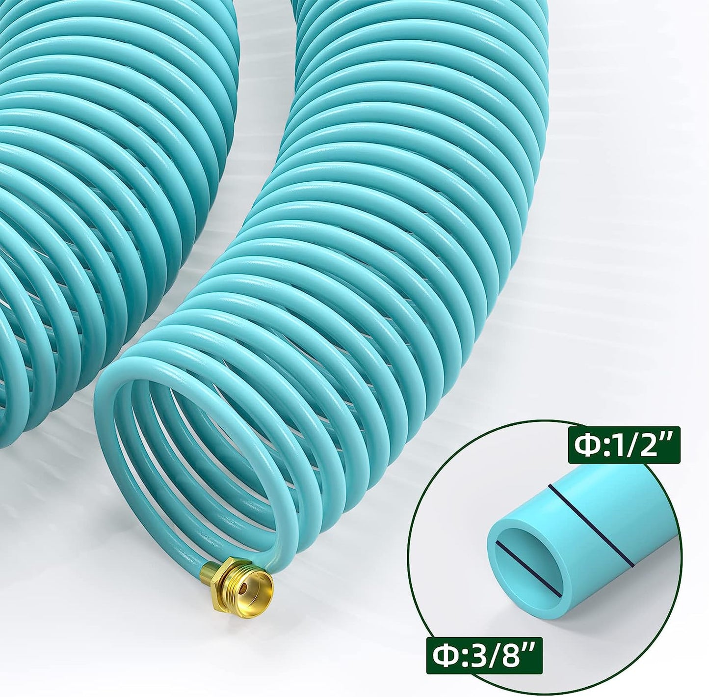 50 FT Garden Hose , Flexible Water Hose with Nozzle