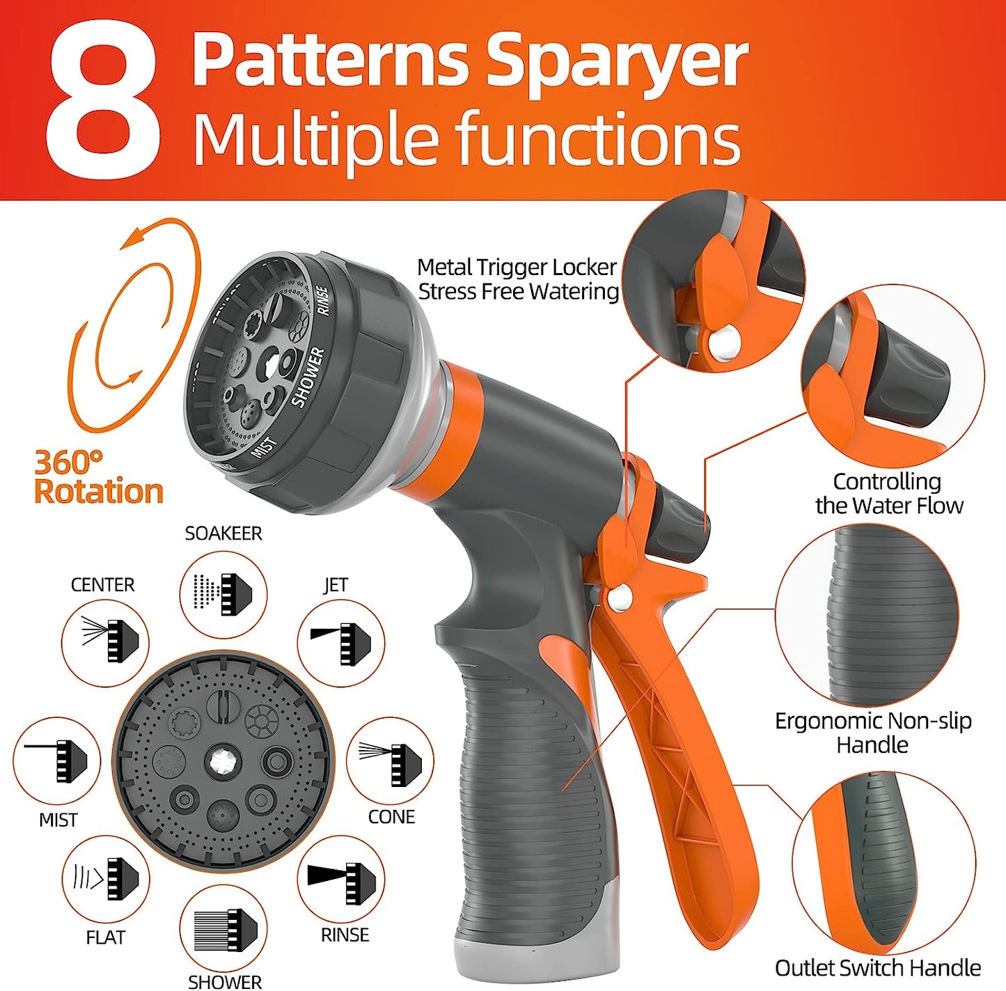 100 ft Kink-less Hybrid Rubber Garden Hose