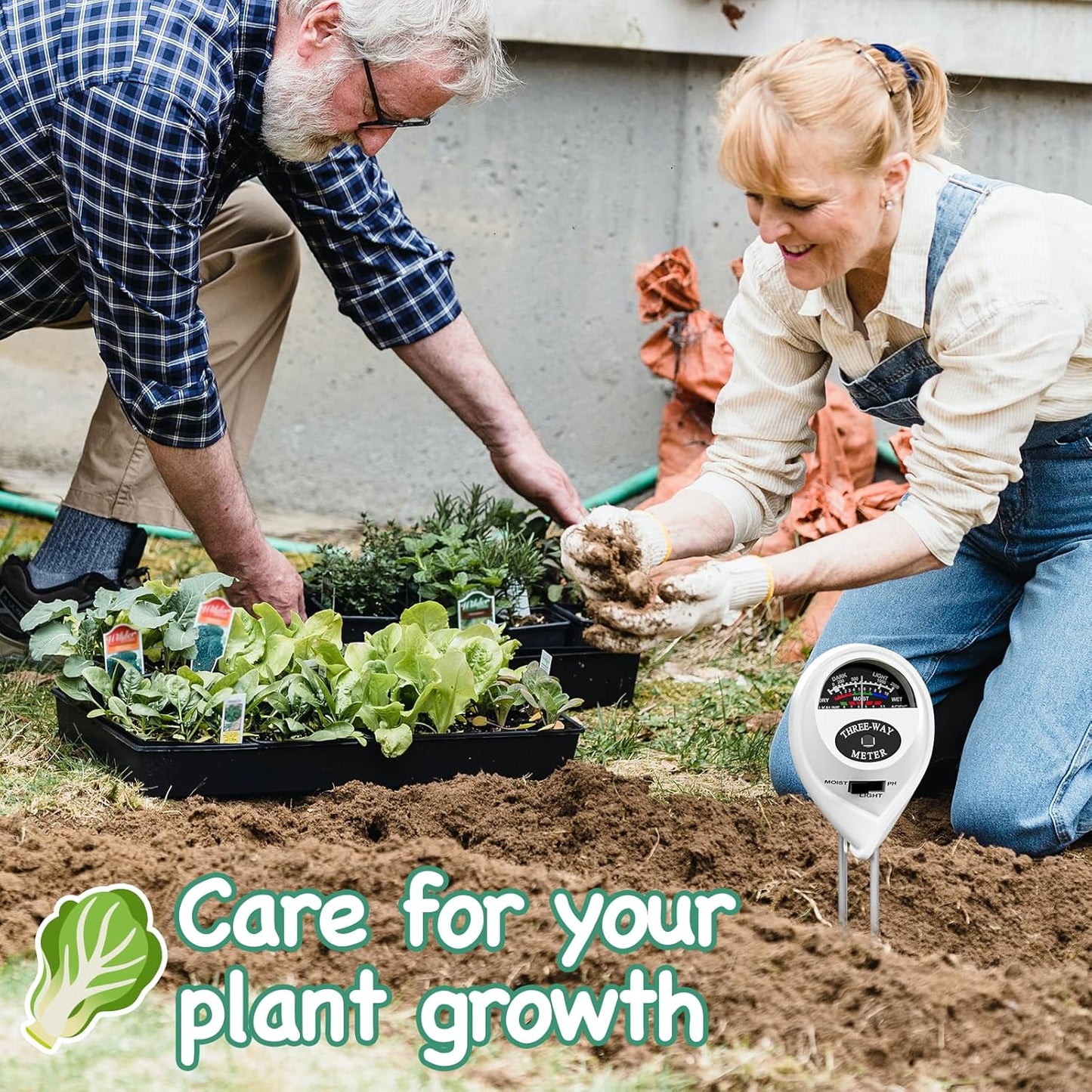 3-in-1 Plant Soil Tester, Indoor & Outdoor Use