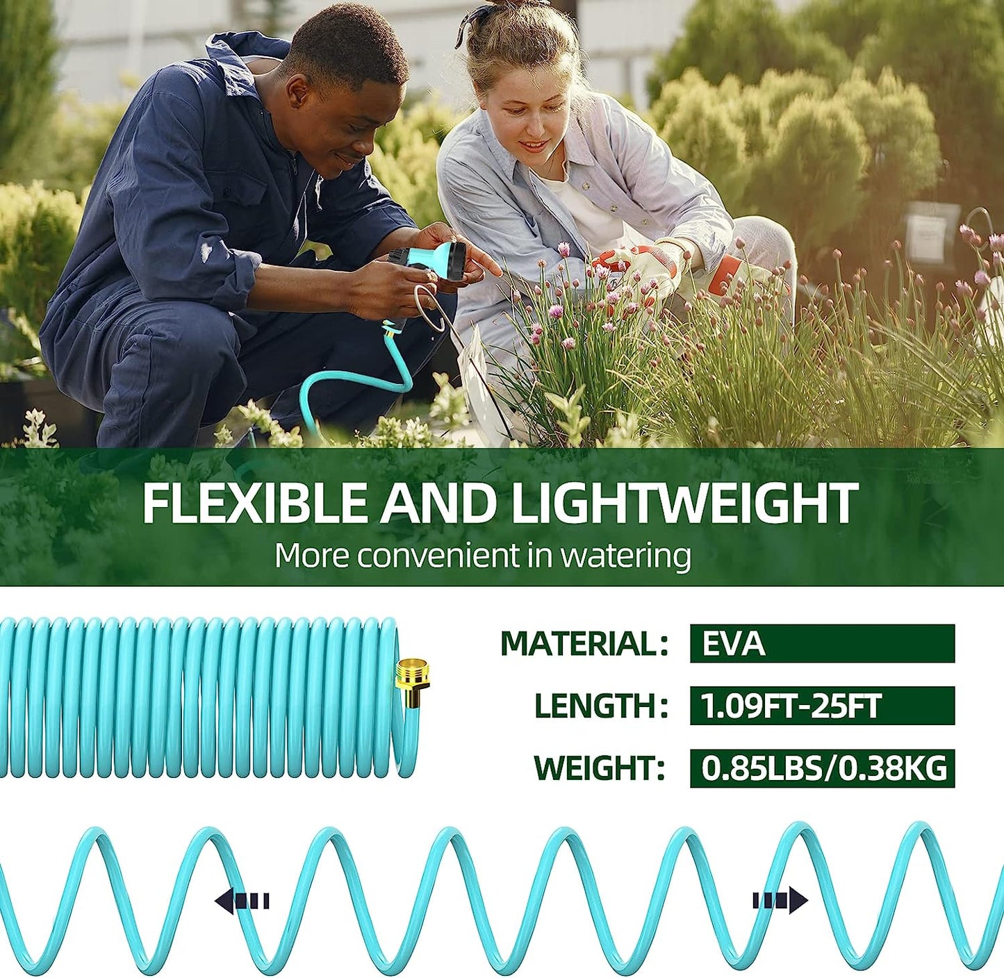 25 FT flexible Retractable Water Hose