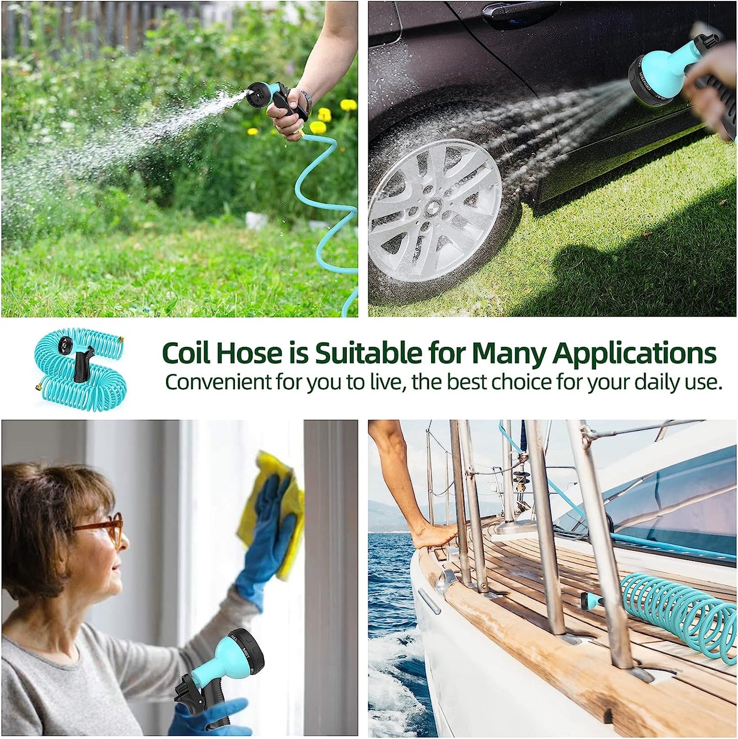 25 FT flexible Retractable Water Hose