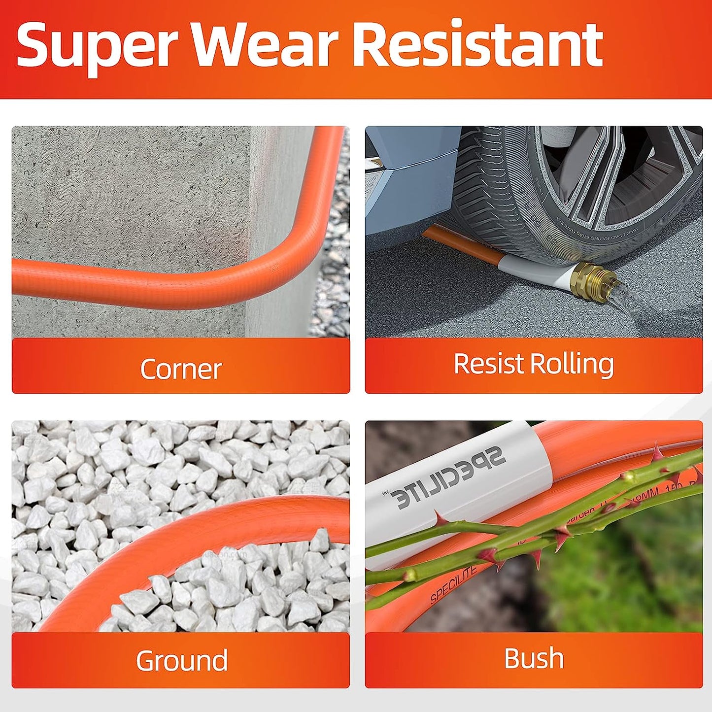 100 ft Kink-less Hybrid Rubber Garden Hose