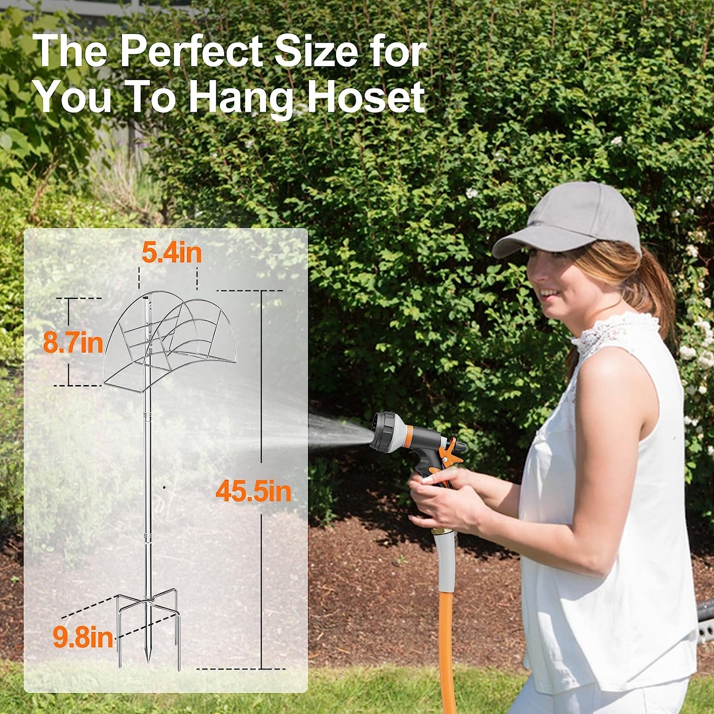 Stainless Steel Metal Garden Hose Rack