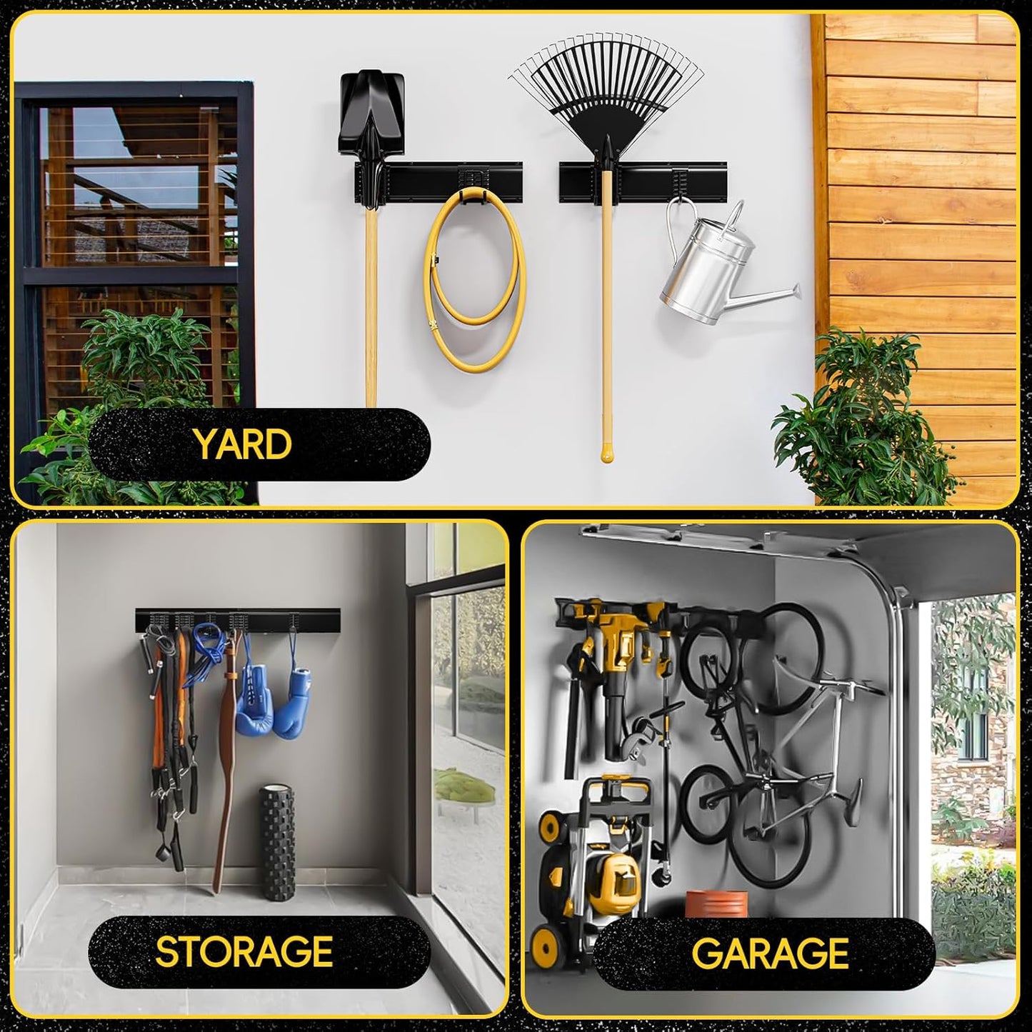 Garage Storages Tool Organizers, Wall Mount Garden Sturdy Rack 48 Inches