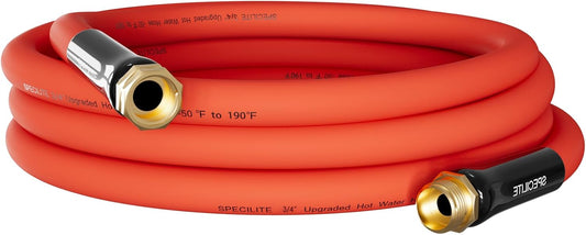 3/4" Hot/Cold Short Leader Garden Water Hose With 3/4" Brass Fittings, -50℉-190℉, Flexible & Lightweight, 5/10/15 Ft
