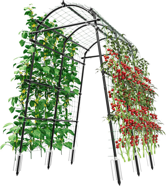 Garden Arch Trellis 88.58" Extra Tall for Climbing Plants Outdoor