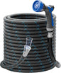 Non-Expanding & Lightweight Stainless Steel Hose with 8 Pattern Spray Nozzle, 25/50/75/100 Ft