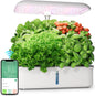Hydroponics Growing System Kit with 14 Pods, 20W Grow Light, WiFi & App Control, Automatic Timer, Quiet Pump, 5L Water Tank
