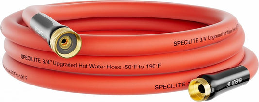3/4" Hot/Cold Short Leader Garden Water Hose With 3/4" Brass Fittings, -50℉-190℉, Flexible & Lightweight, 5/10/15 Ft