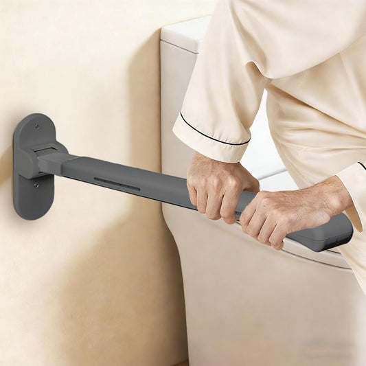 SPECILITE Toilet Grab Bar - 445lb Heavy Duty Support, Waterproof & Non-Slip Safety Rail for Bathroom, Wall-Mounted Flip-Up Handrail with Night Glow Strips, for Seniors, Elderly, Handicap & Pregnant