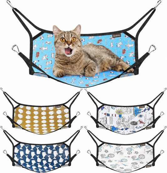 QOOLFOTO 5 Pcs Pet Hammock for Cage Hanging Pet Hammock Bed