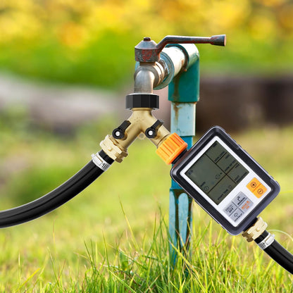 2 Way Garden Hose Splitter with 6 Rubber Washers