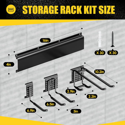 Garage Storages Tool Organizers, Wall Mount Garden Sturdy Rack 48 Inches
