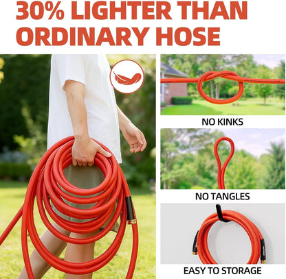 5/8" Hot/Cold Short Leader Garden Water Hose, -50℉-190℉, Flexible & Lightweight，5/10/15 Ft