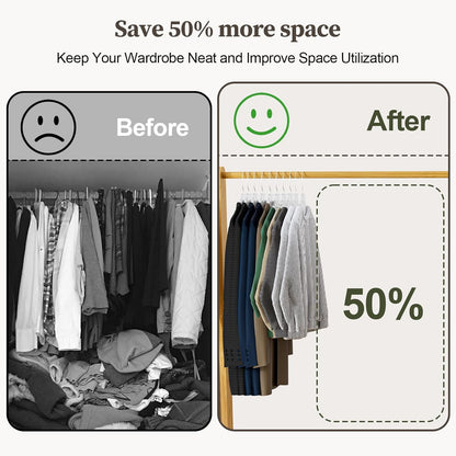 Clear Plastic Hangers 12 Pack, Heavy Duty Clothes Hangers with 360° Swivel Hook, 2.1" Ultra-Wide Non-Slip Notches & Non-Slip Grips for Dresses, Shirts, Coats, Suits