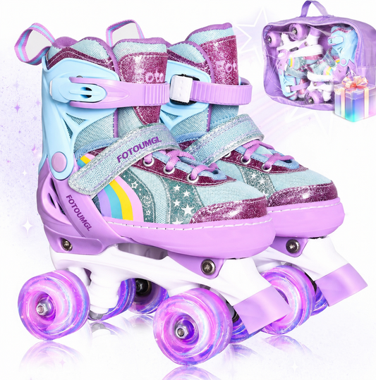 FOTOUMGL Rainbow Toddler Roller Skates