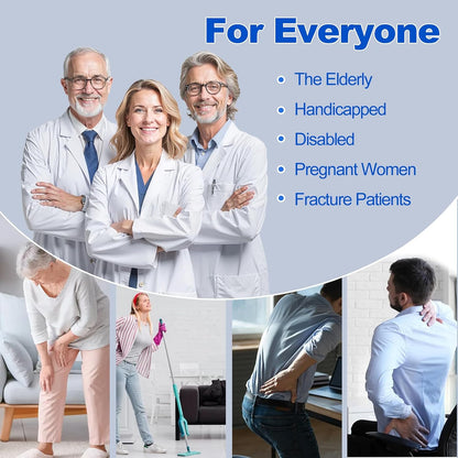 SPECILITE Toilet Grab Bar - 445lb Heavy Duty Support, Waterproof & Non-Slip Safety Rail for Bathroom, Wall-Mounted Flip-Up Handrail with Night Glow Strips, for Seniors, Elderly, Handicap & Pregnant