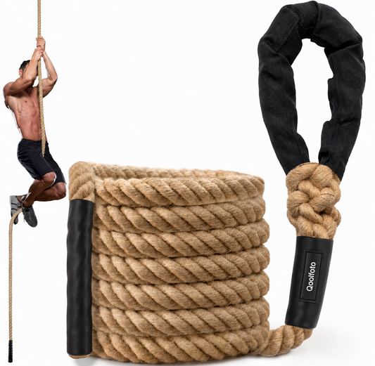 QOOLFOTO Climbing Rope Gym Workout 50FT