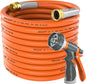 5/8" Garden Water Hose, Heavy Duty & Kink-less, Flexible & Lightweight, 50/75/100/150/200Ft