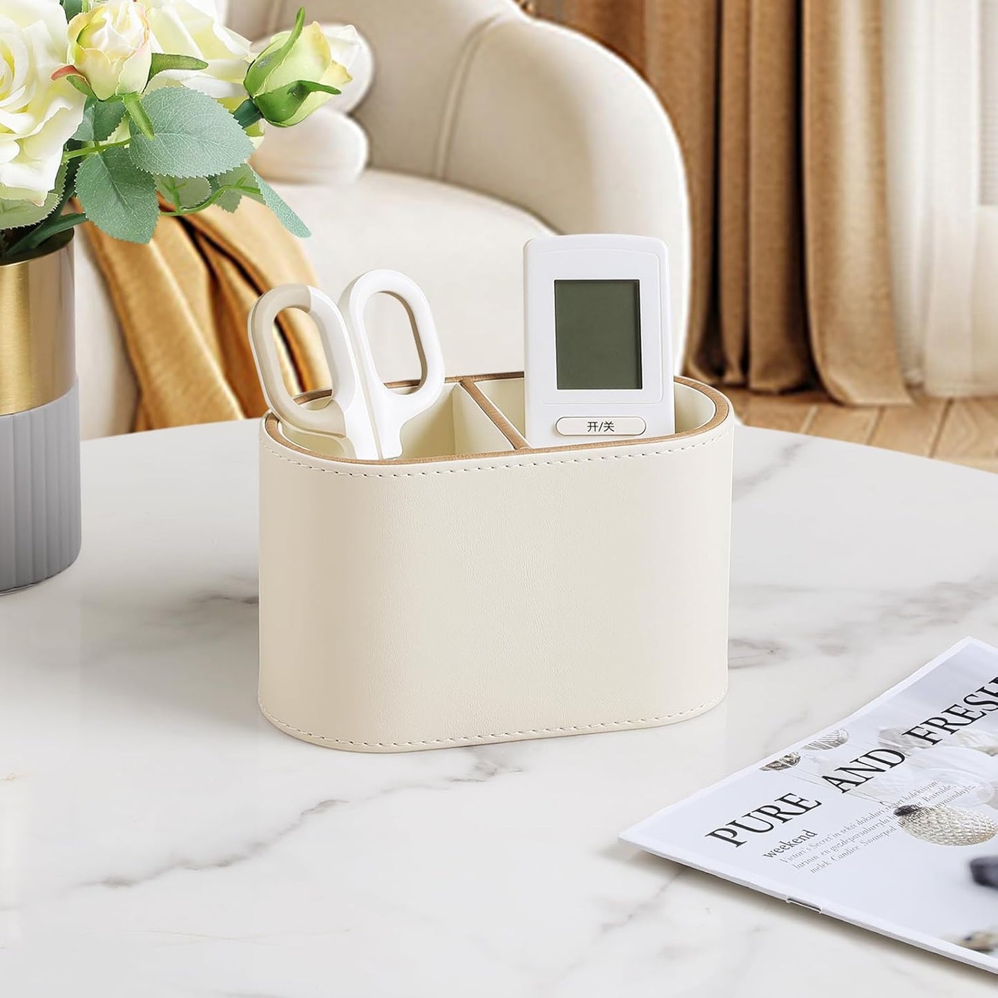 HOLADREAM Small Remote Control Holder Pencil Cup