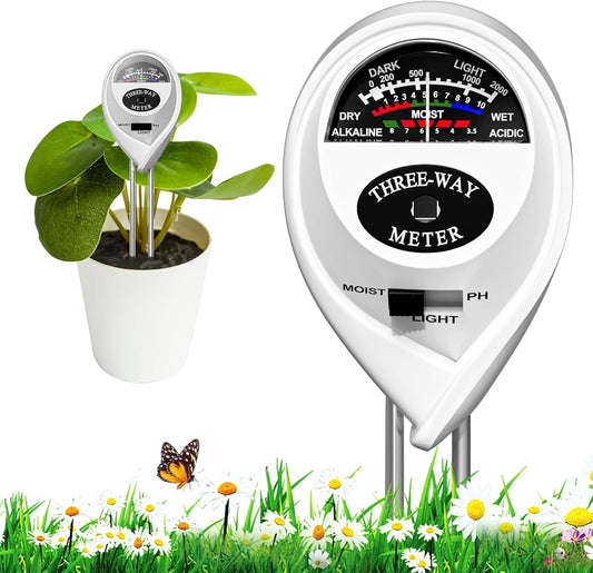 3-in-1 Plant Soil Tester, Indoor & Outdoor Use