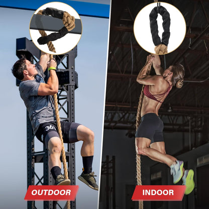 QOOLFOTO Climbing Rope Gym Workout 50FT