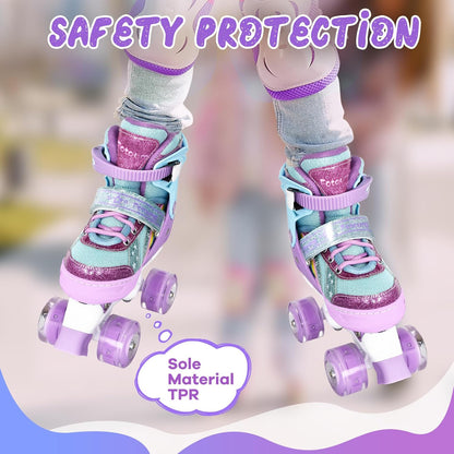 FOTOUMGL Rainbow Toddler Roller Skates