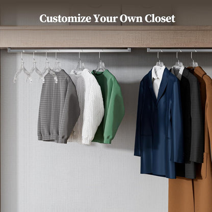 Clear Plastic Hangers 12 Pack, Heavy Duty Clothes Hangers with 360° Swivel Hook, 2.1" Ultra-Wide Non-Slip Notches & Non-Slip Grips for Dresses, Shirts, Coats, Suits