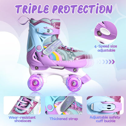 FOTOUMGL Rainbow Toddler Roller Skates