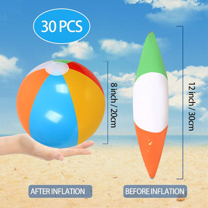 FOTOUMGL 30 Pack Beach Balls Bulk
