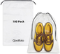 QOOLFOTO 100 Pack Clear Shoe Bags for Travel